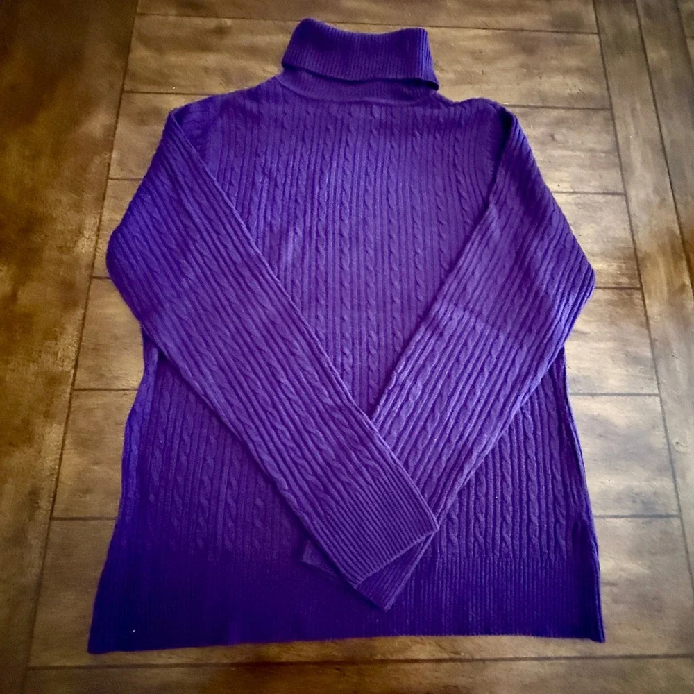 Lot of 3 Diff Used Turtle Neck Sweaters All Sz Large:  INC, Apt 9, Croft &Barrow